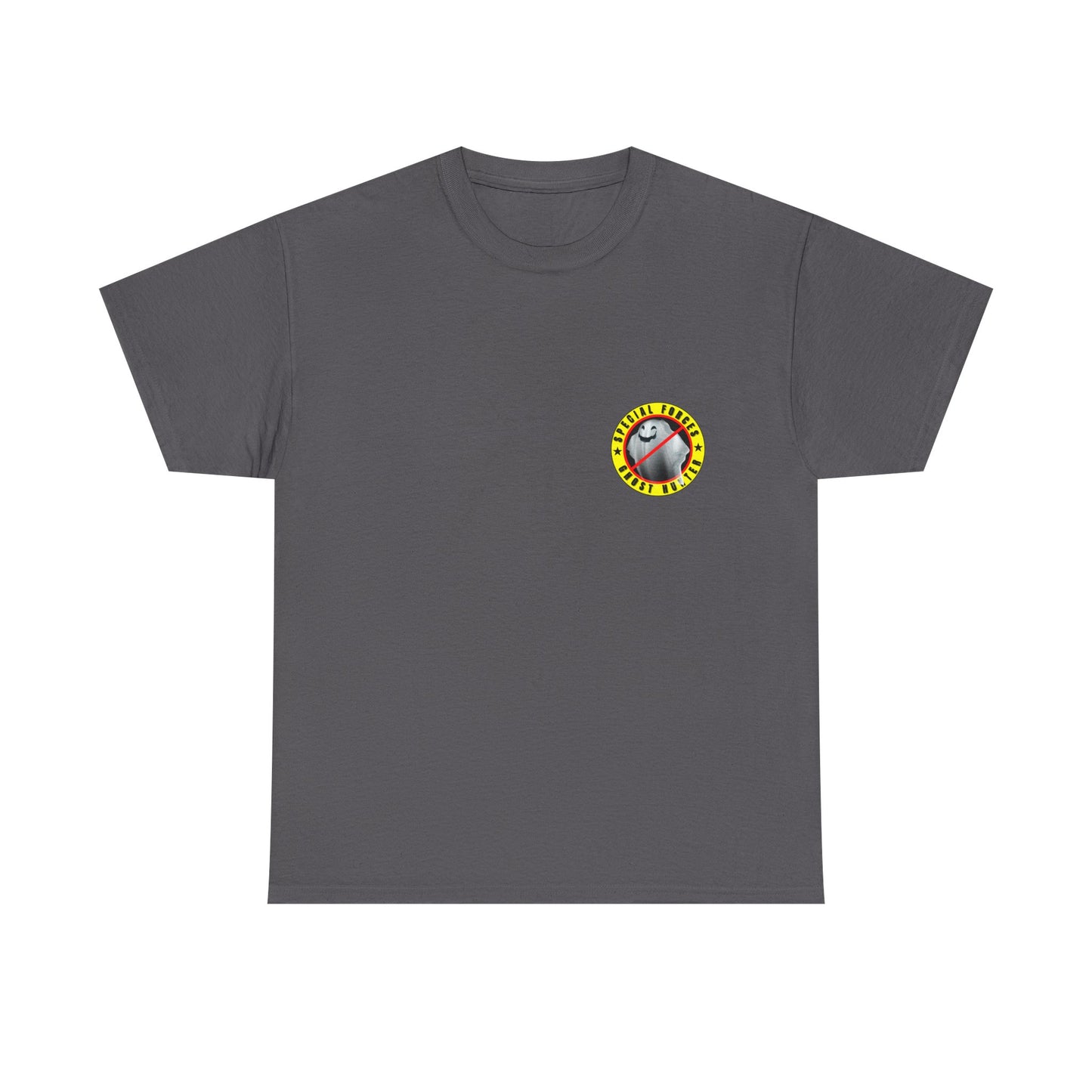 Special Forces - Ghost Hunter printed badge front/back Unisex Heavy Cotton Tee