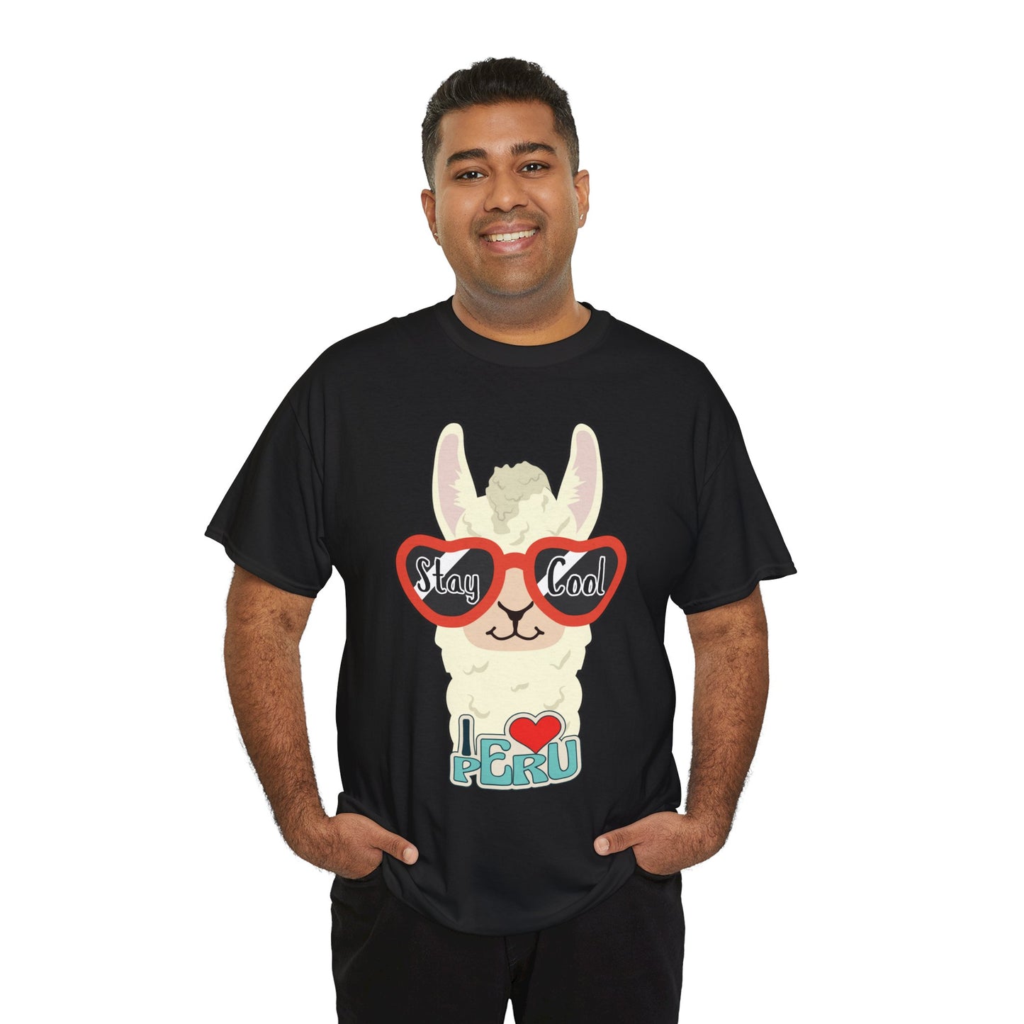 Stay Cool Llama Unisex Heavy Cotton Tee