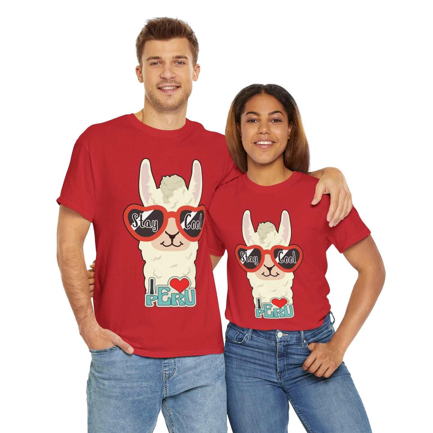 Stay Cool Llama Unisex Heavy Cotton Tee
