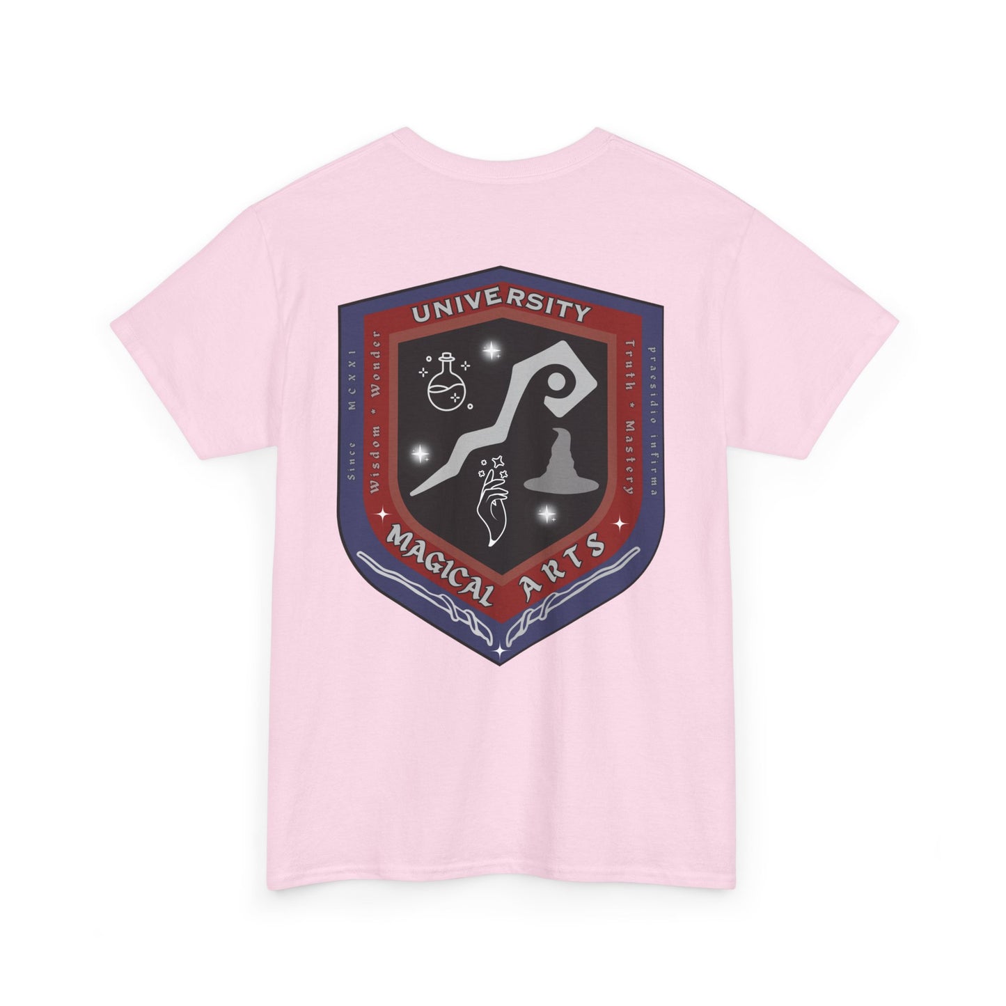 Senior Witch printed badge/Emblem front Unisex Heavy Cotton Tee