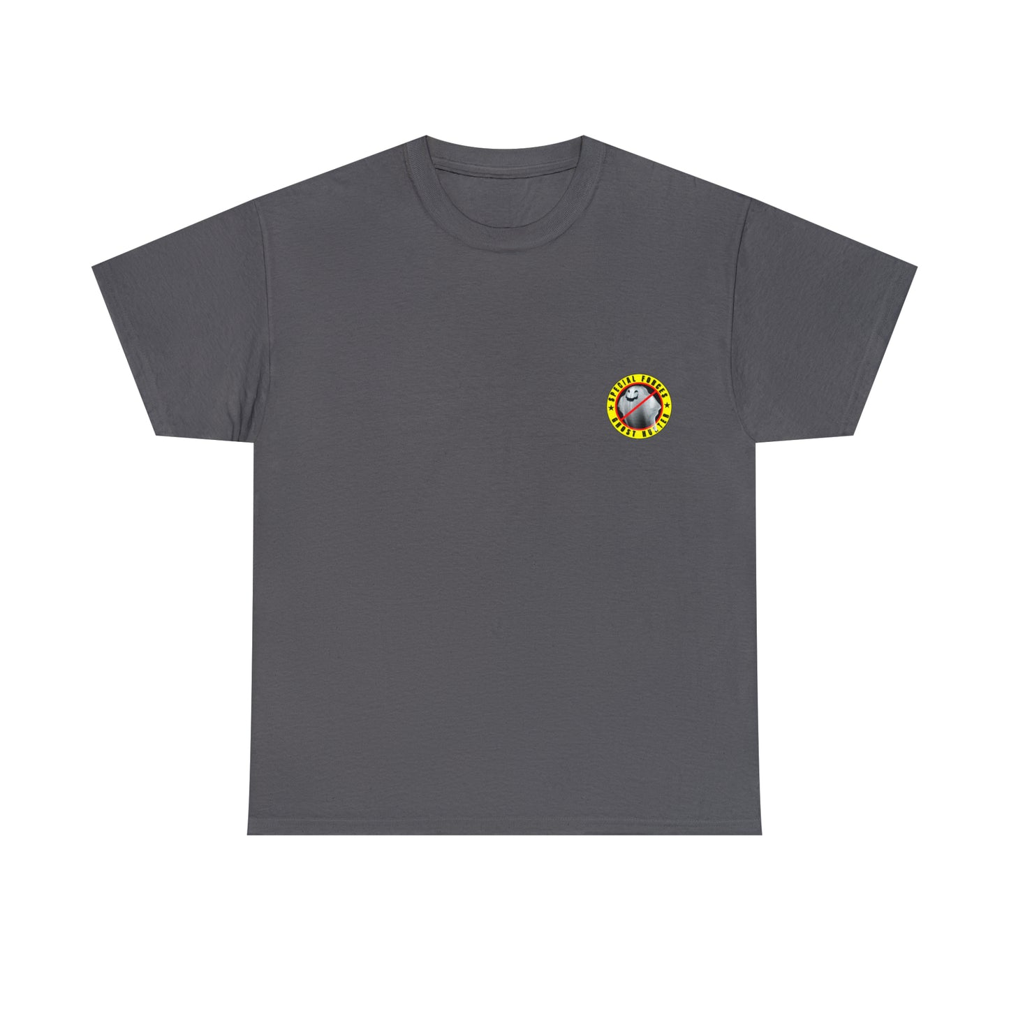 Special Forces - Ghost Hunter printed badge front/back Unisex Heavy Cotton Tee
