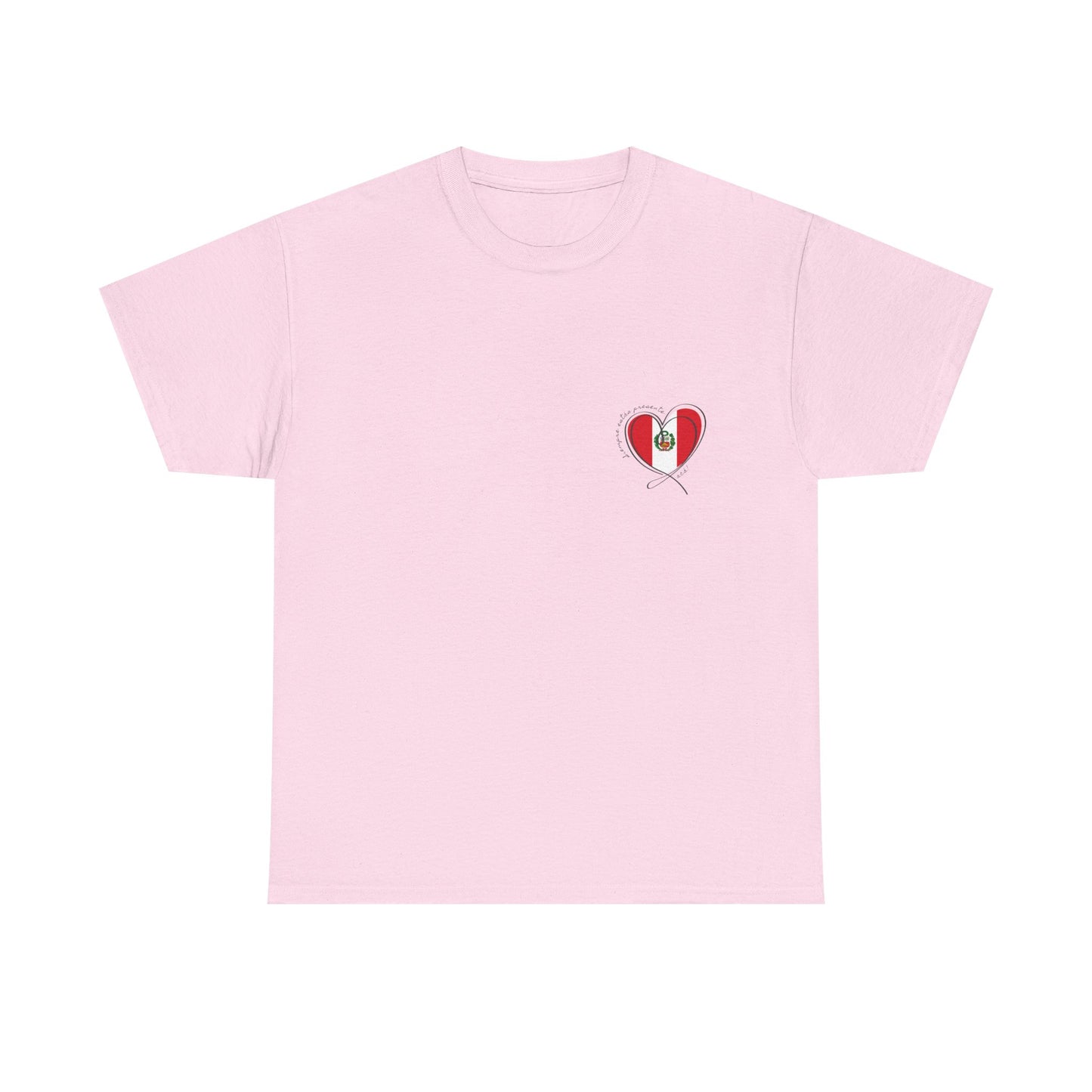 Siempre estas presente (heart shape) Peru Unisex Heavy Cotton Tee