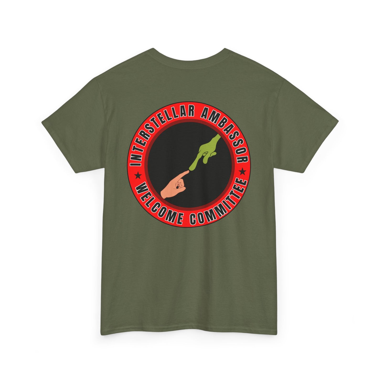 Interstellar Ambassor printed badge front/back Unisex Heavy Cotton Tee