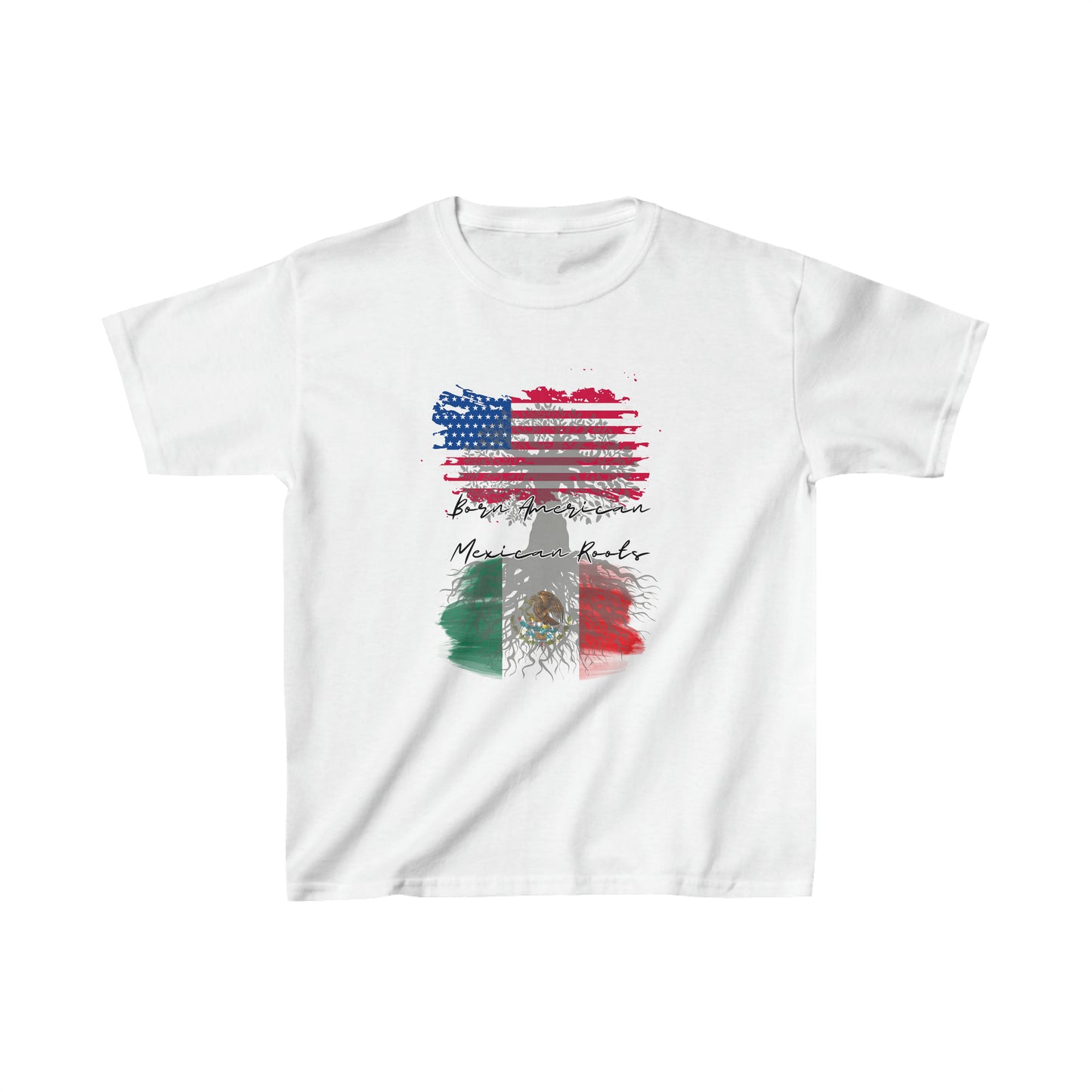 Born American - Mexican Roots Kids Heavy Cotton™ Tee