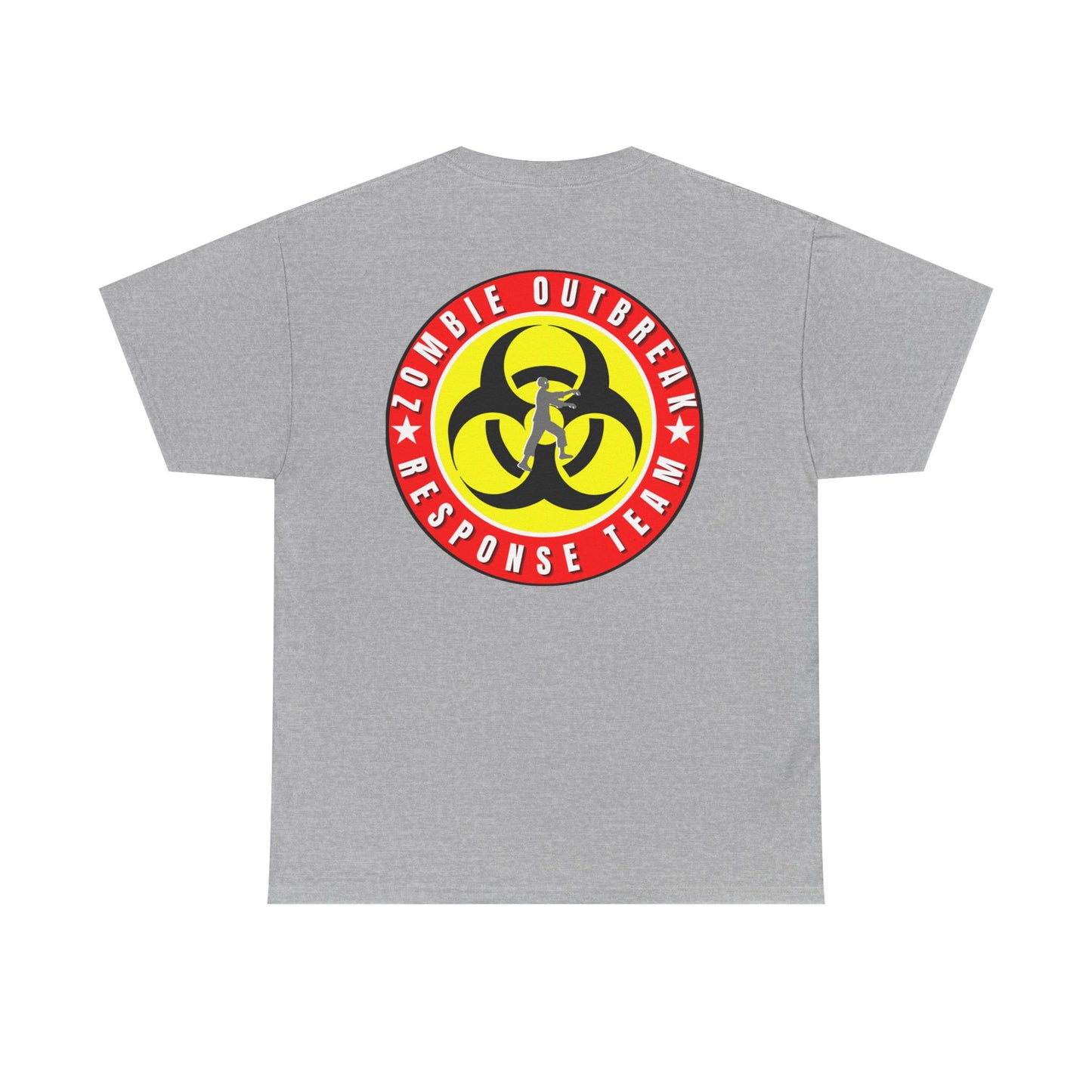 Zombie Outbreak - Response Team (model A) printed badge front/back Unisex Heavy Cotton Tee