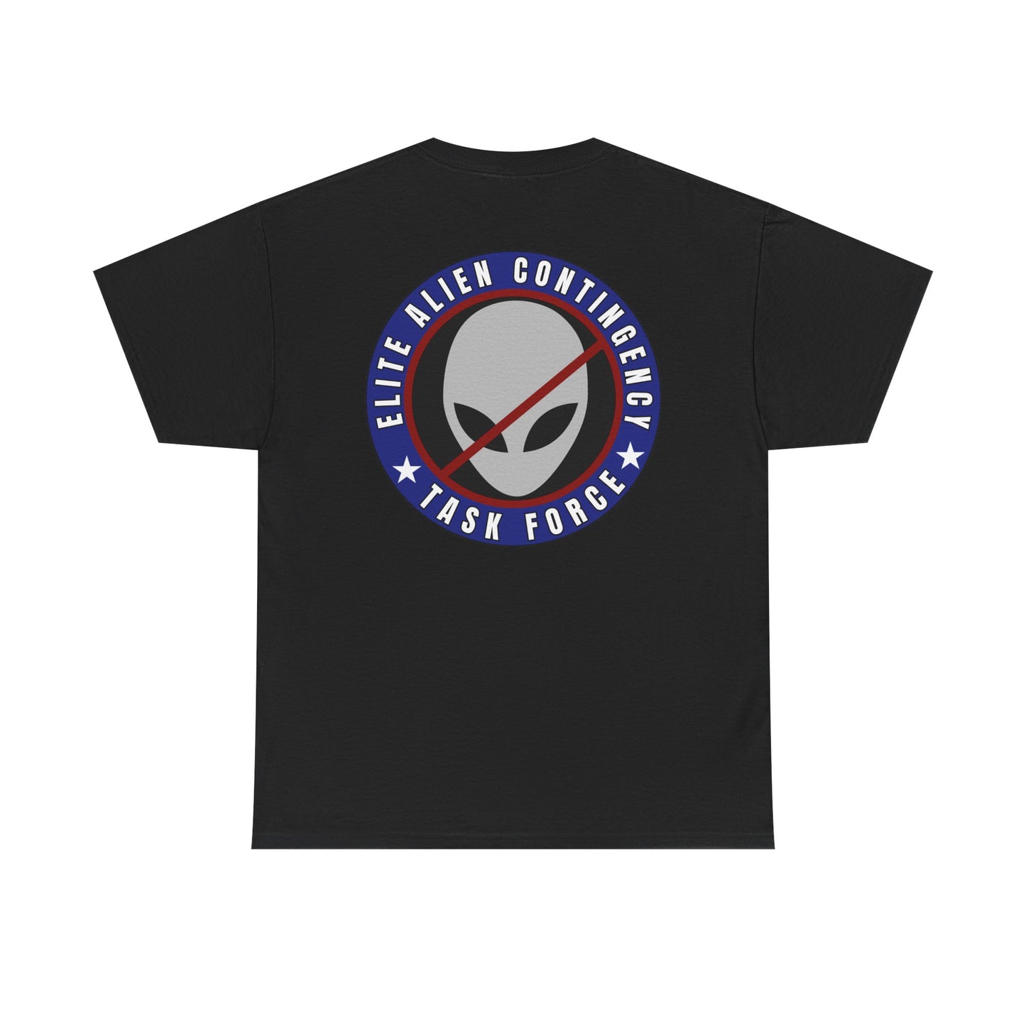 Elite Alien Contingency printed badge front/back Unisex Heavy Cotton Tee