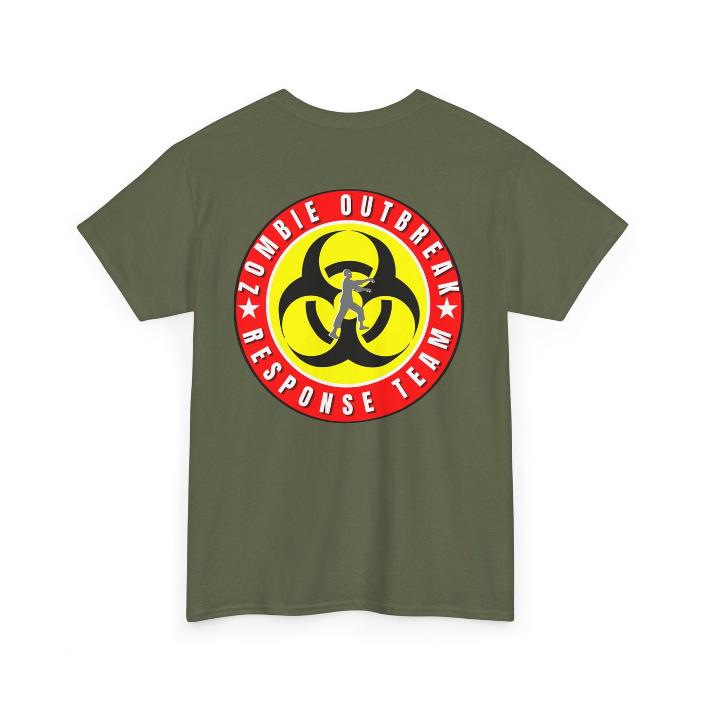 Zombie Outbreak - Response Team (model A) printed badge front/back Unisex Heavy Cotton Tee