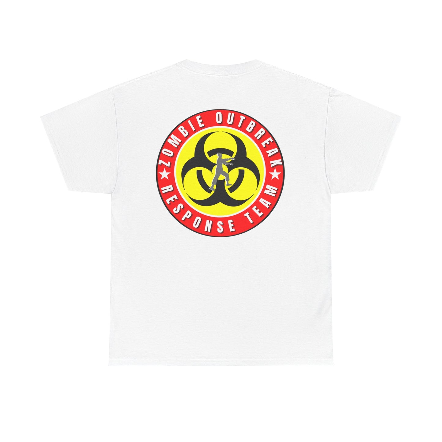Zombie Outbreak - Response Team (model A) printed badge front/back Unisex Heavy Cotton Tee