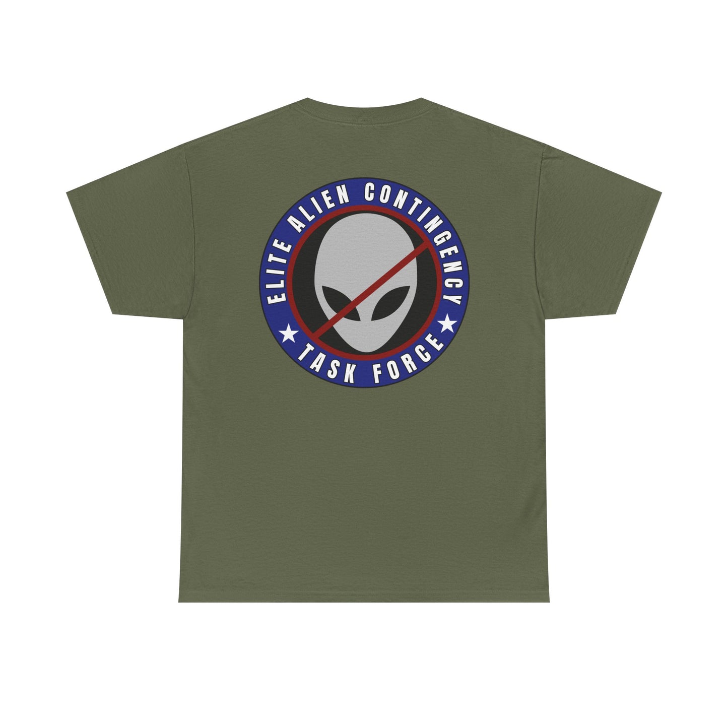 Elite Alien Contingency printed badge front/back Unisex Heavy Cotton Tee