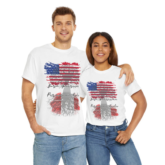 Born American - Peruvian Roots Unisex Heavy Cotton Tee