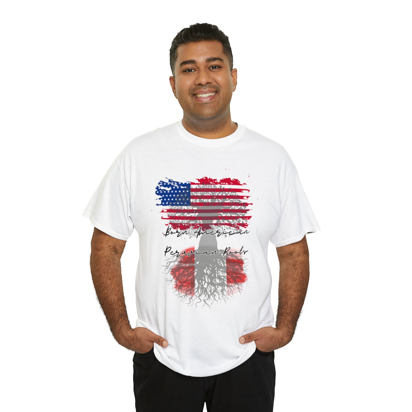 Born American - Peruvian Roots Unisex Heavy Cotton Tee