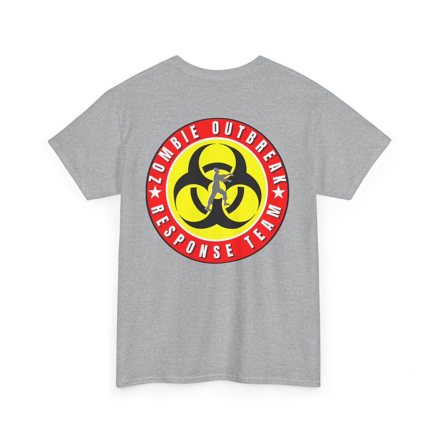 Zombie Outbreak - Response Team (model A) printed badge front/back Unisex Heavy Cotton Tee