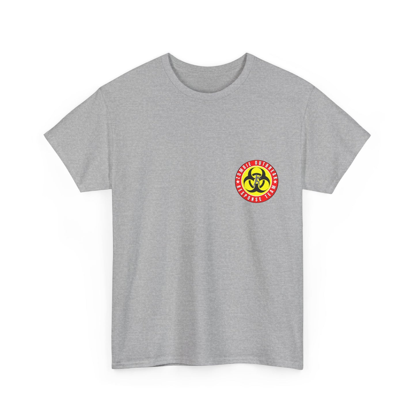 Zombie Outbreak - Response Team (model A) printed badge front/back Unisex Heavy Cotton Tee