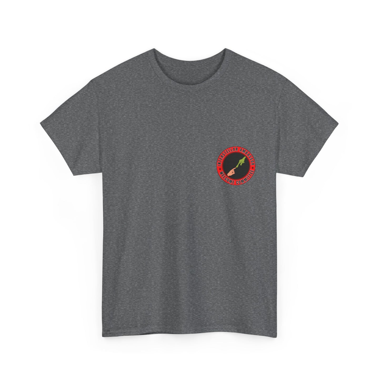 Interstellar Ambassor printed badge front/back Unisex Heavy Cotton Tee