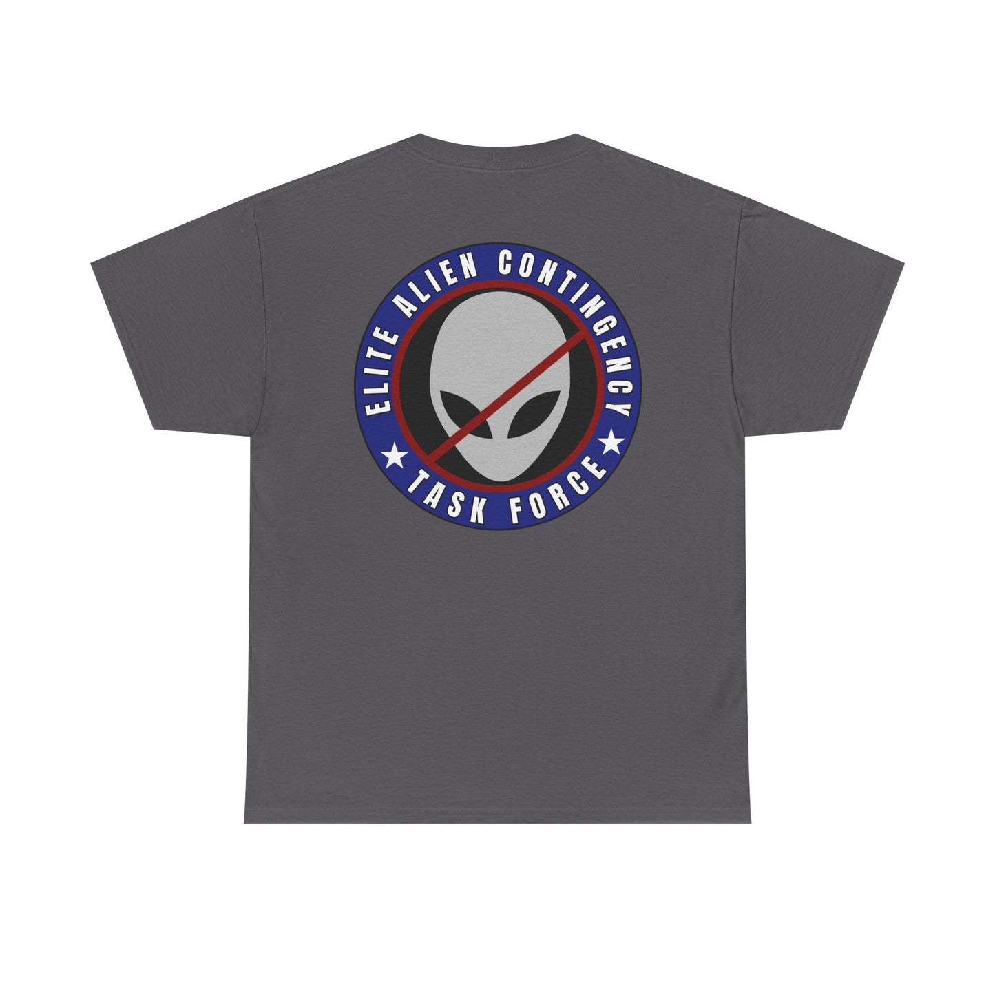 Elite Alien Contingency printed badge front/back Unisex Heavy Cotton Tee