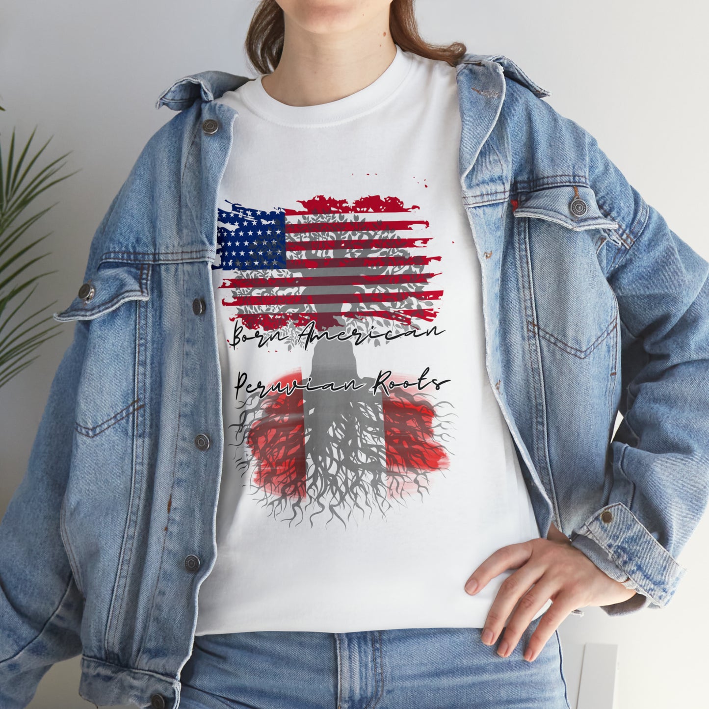 Born American - Peruvian Roots Unisex Heavy Cotton Tee