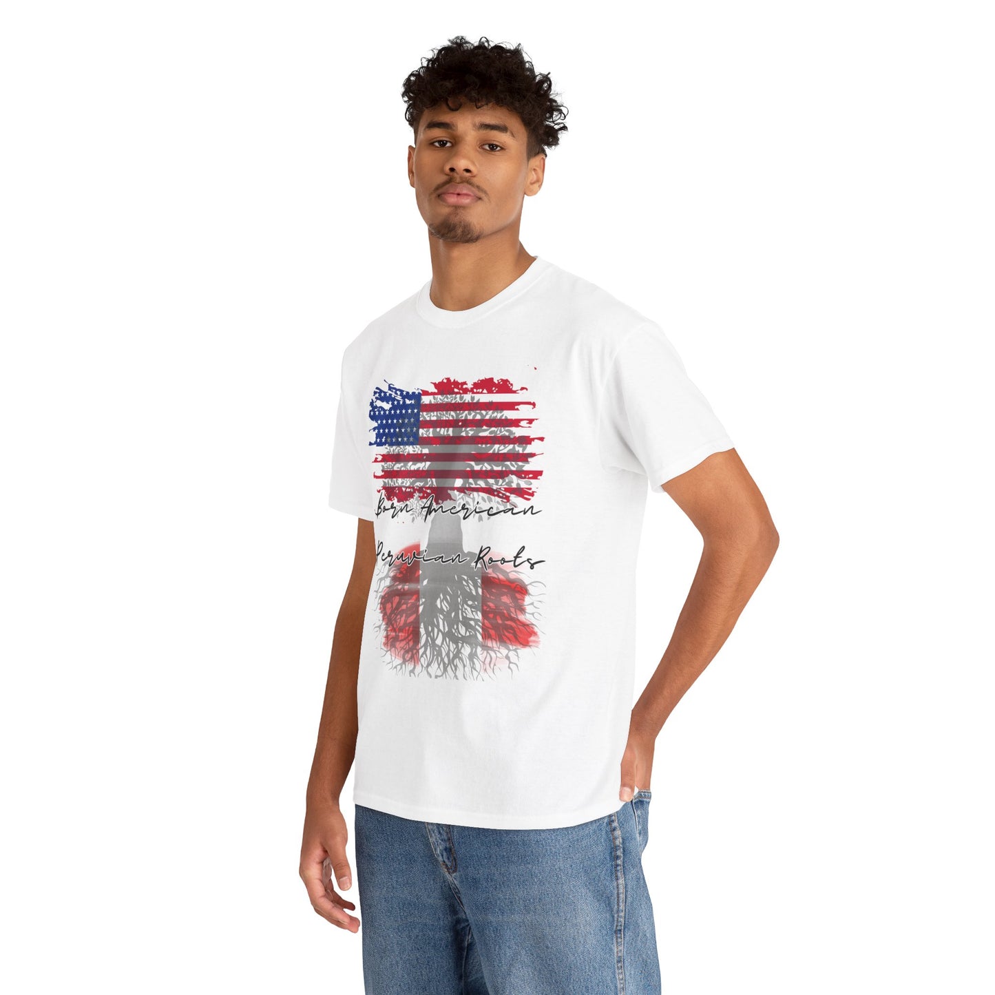 Born American - Peruvian Roots Unisex Heavy Cotton Tee