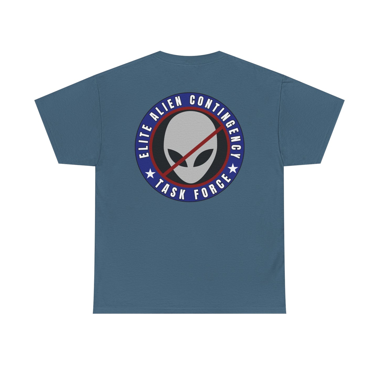 Elite Alien Contingency printed badge front/back Unisex Heavy Cotton Tee