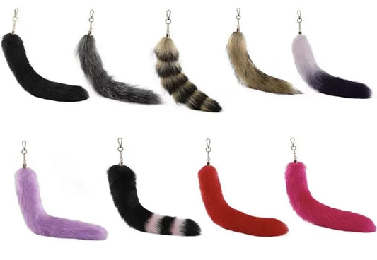 Faux Fur Tail Keychain / Cosplay Accessory