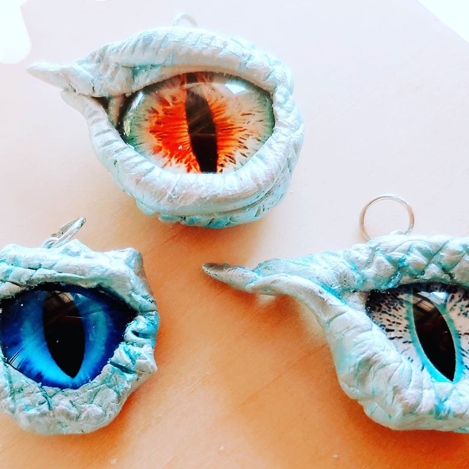 Handmade Dragon Eye Pendant - The online Eye of Kizzizex the Ruinous