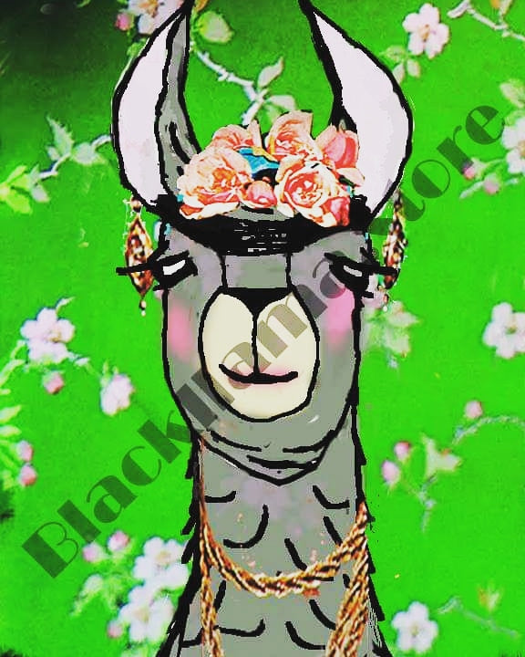 Llama Khalo Artprint